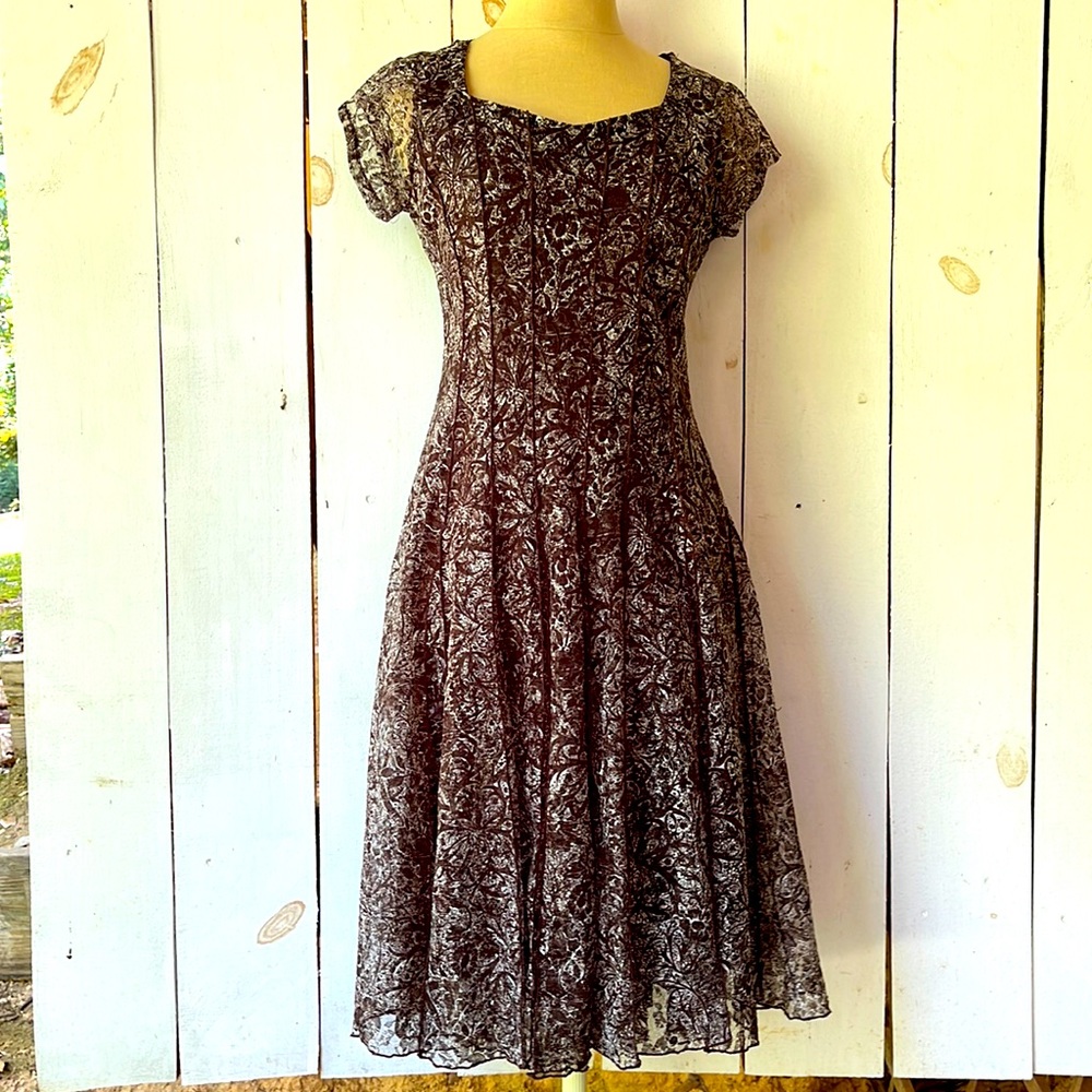 Coldwater Creek brown print dress